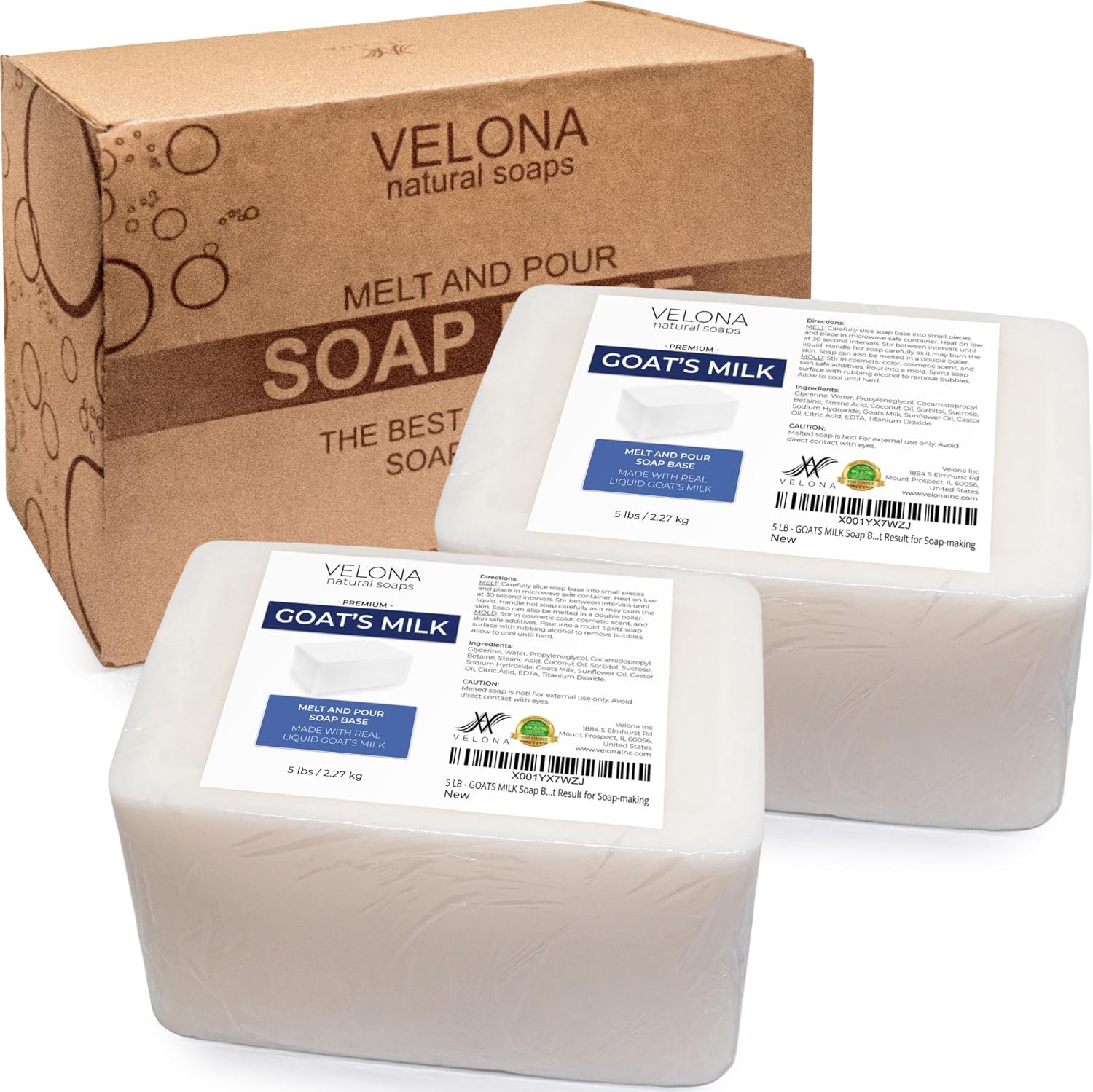 velona 10 lb – Goat Milk Soap Base, Melt & Pour, SLS/SLES Free