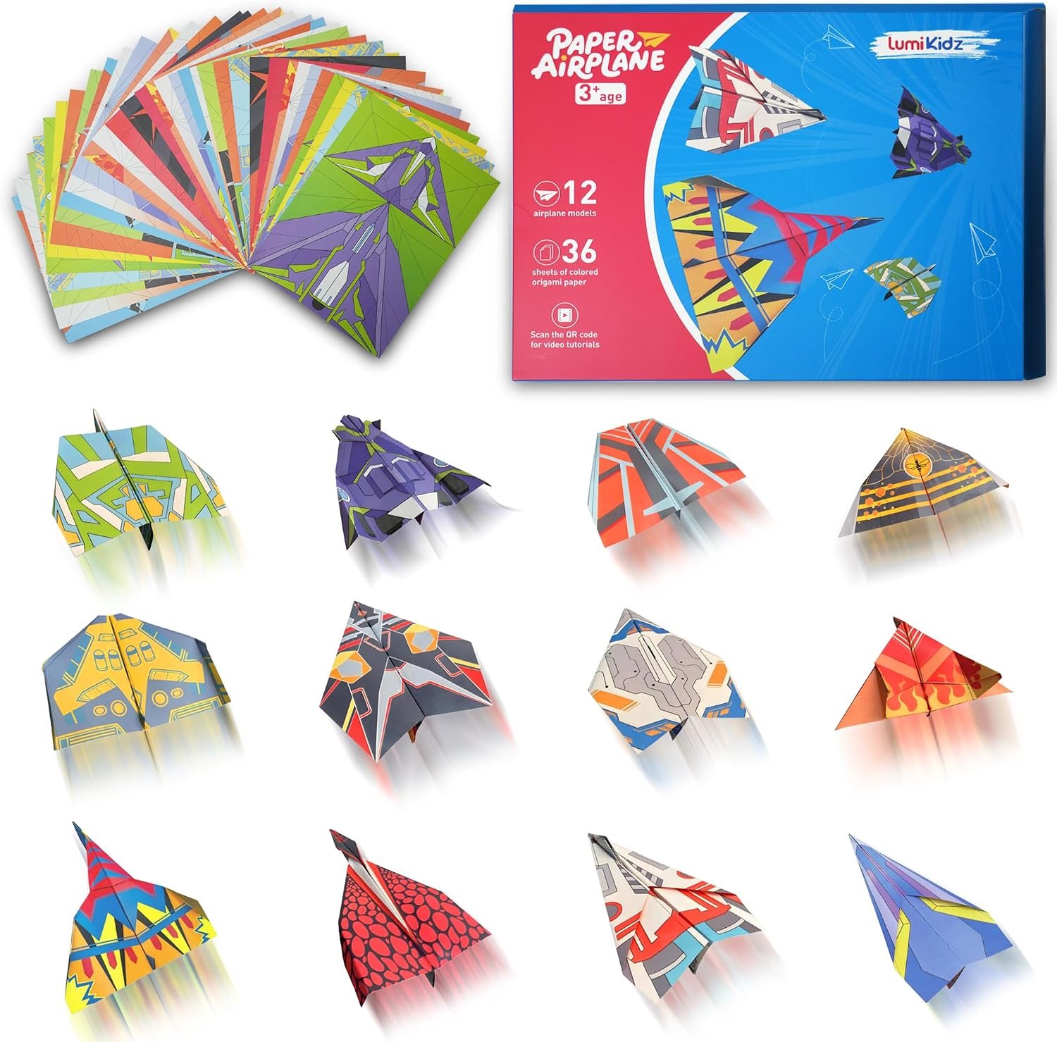 Paper Airplane Kit, Origami Kit for Kids Ages 8-12