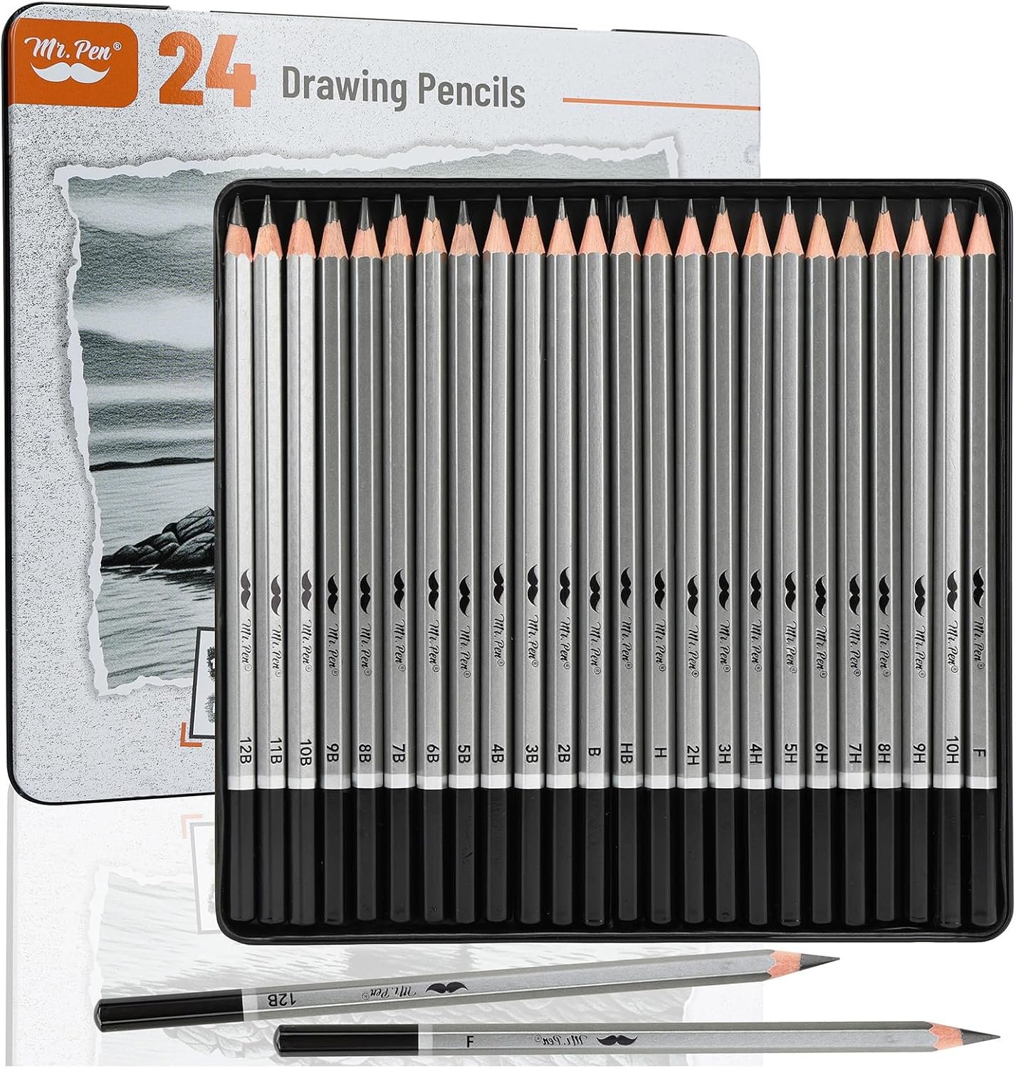 Mr. Pen- Drawing Sketching Pencil Set, 24 Pack, Hardness Grades (12B-10H)