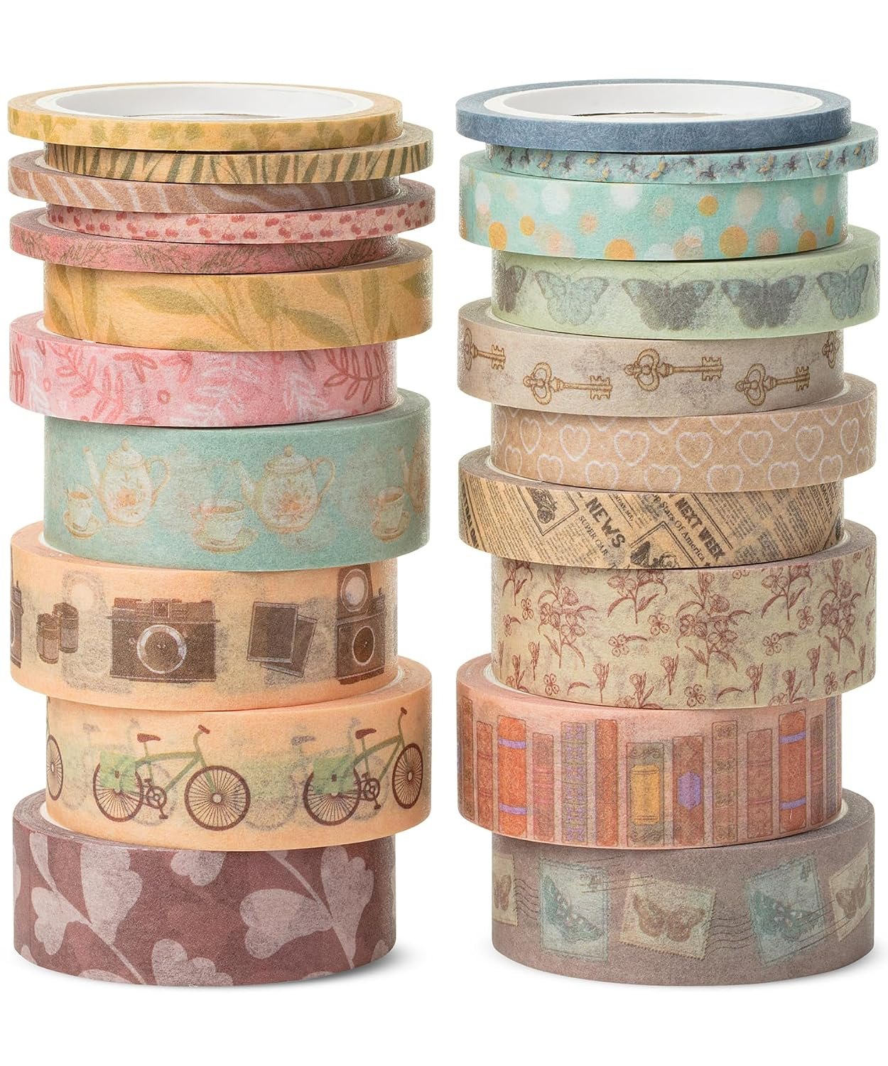 Mr. Pen- Washi Tape Set, 21 Rolls, Assorted Sizes, 5 Yards/Roll