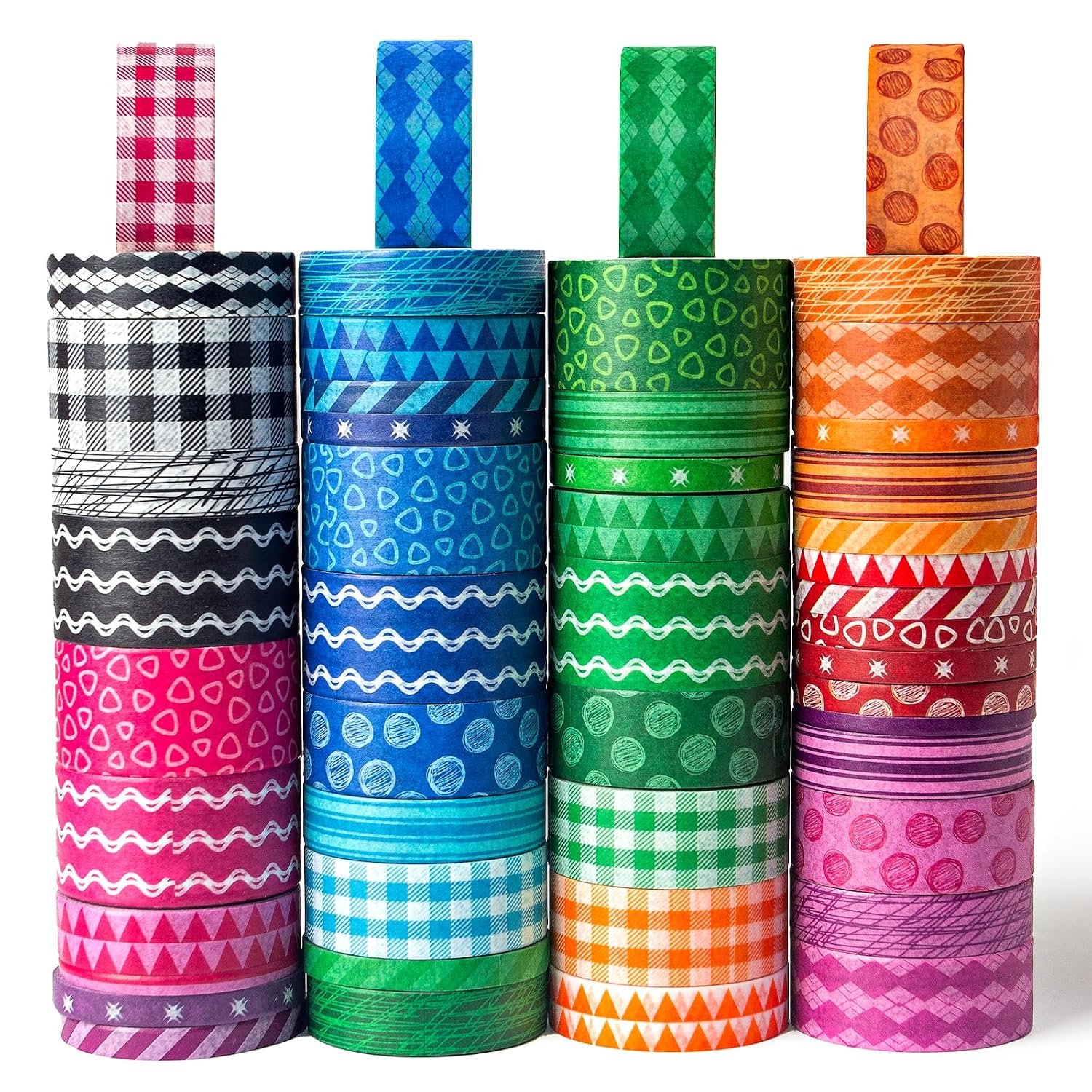 Shindel 50 Rolls Washi Tape Set, 50 Rolls Craft Tapes Decorative Tape
