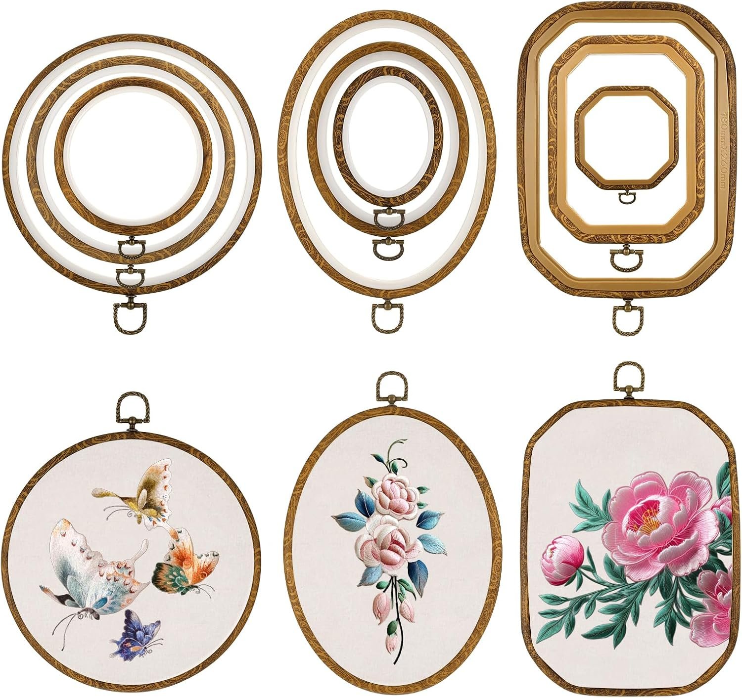 simarro 9 Pcs Large Embroidery Hoop Embroidery Frame Set