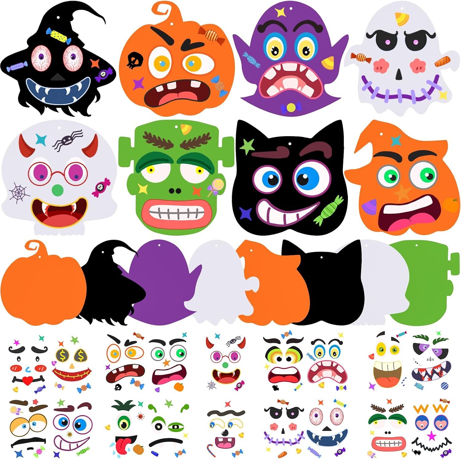 Natonhi Halloween Crafts for Kids, Foam Arts and Crafts Kit Party Favors