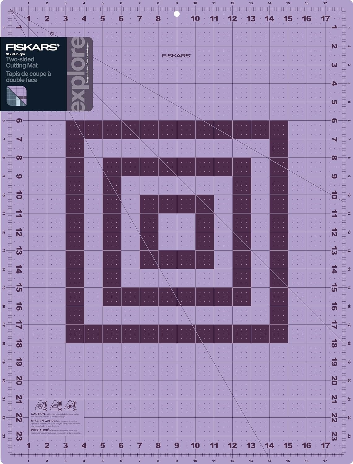 Fiskars 18″ x 24″ Self Healing Cutting Mat for Sewing, Lilac Mountain Haze