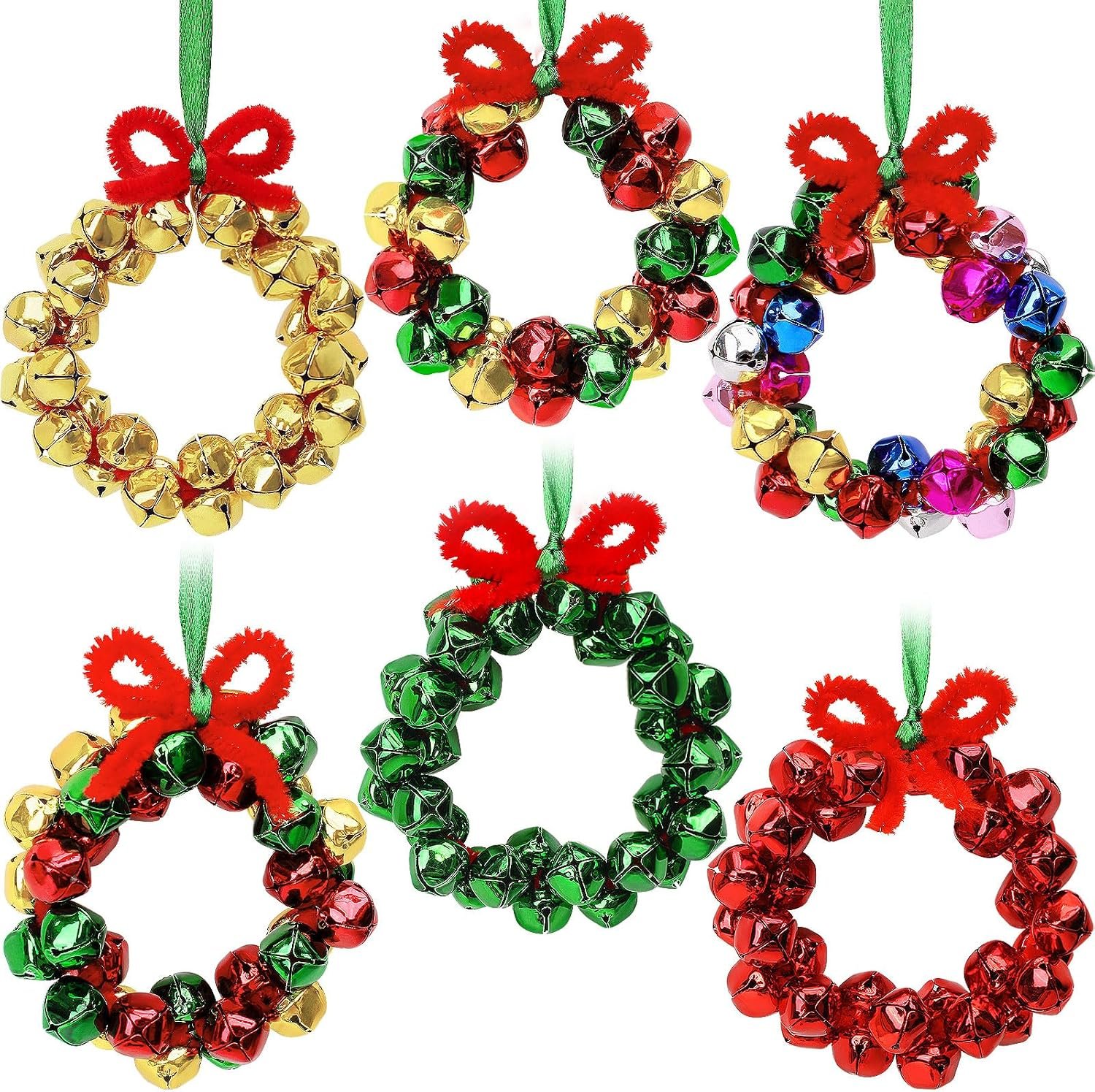 AWHETIE Christmas Crafts for Adults,6 Sets Christmas Beaded Ornament Kit