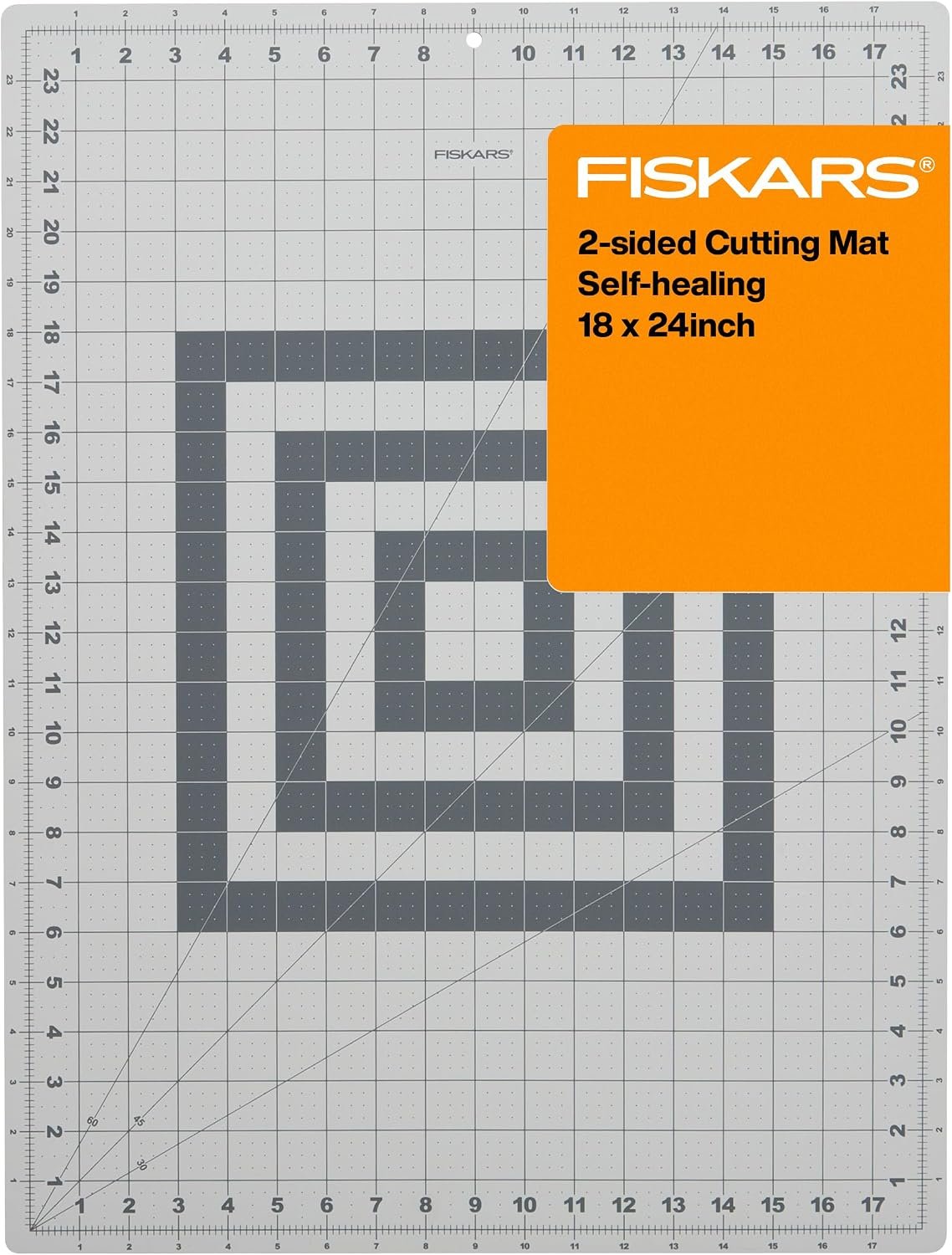 Fiskars 18″ x 24″ Self Healing Cutting Mat for Quilting & Sewing, Gray