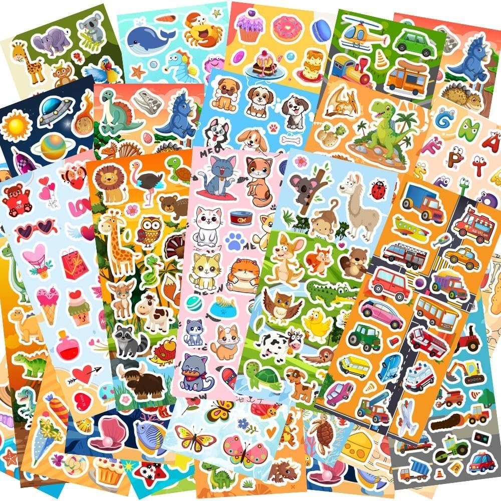 48 Sheets Stickers for Kids, Cute Stickers Variety Pack for Scrapbooking