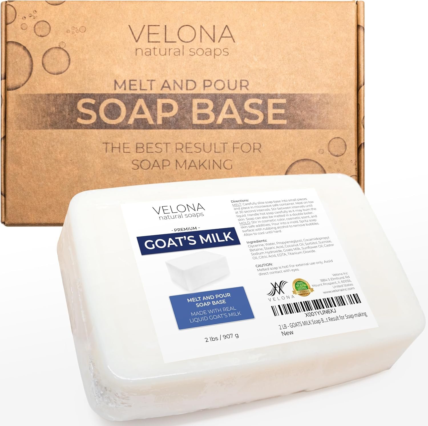 velona 2 lb – Goat Milk Soap Base, Melt & Pour, SLS/SLES Free