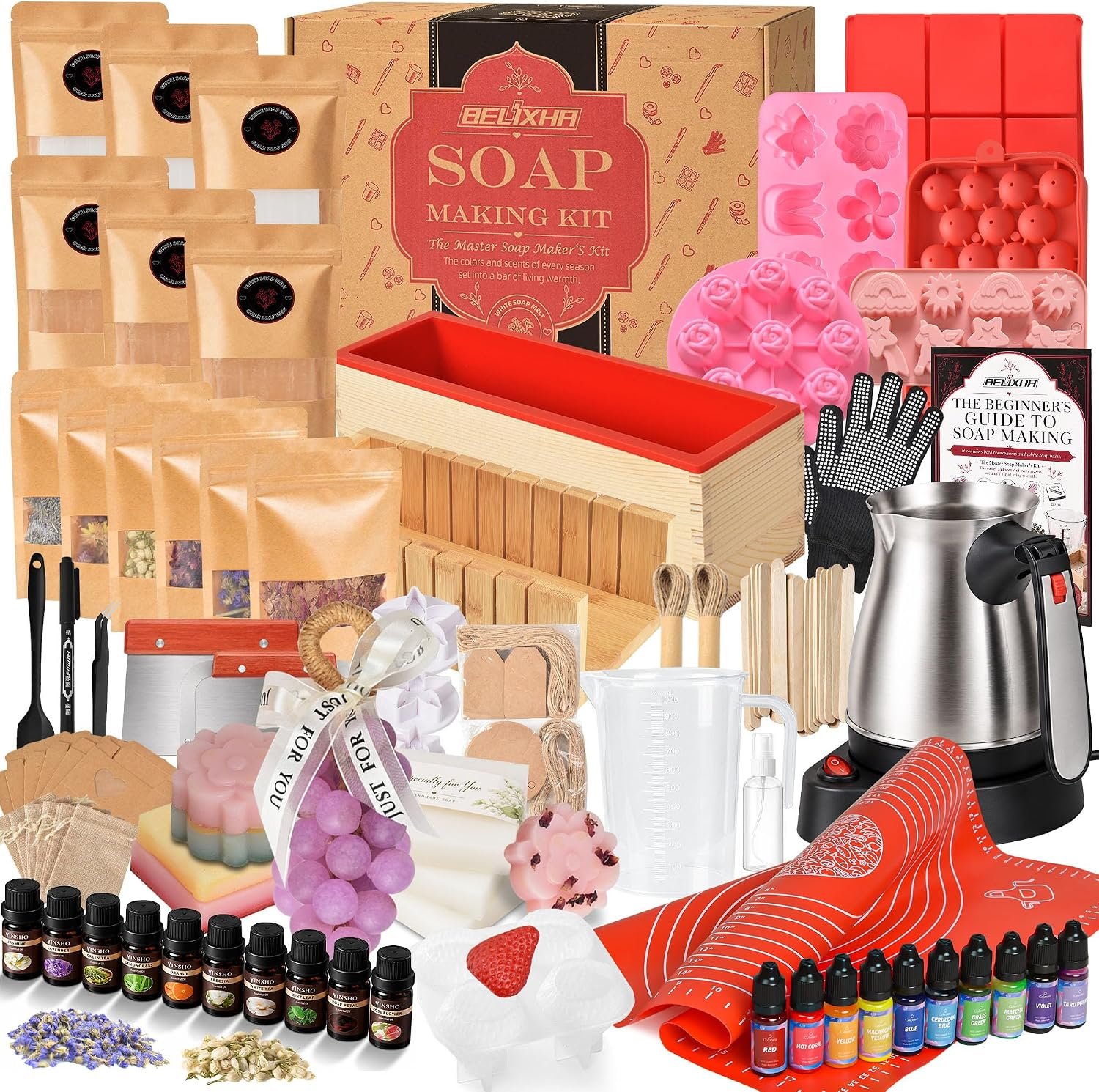 Deluxe Large Soap Making Kit Includes all DIY Soap Making Accessories