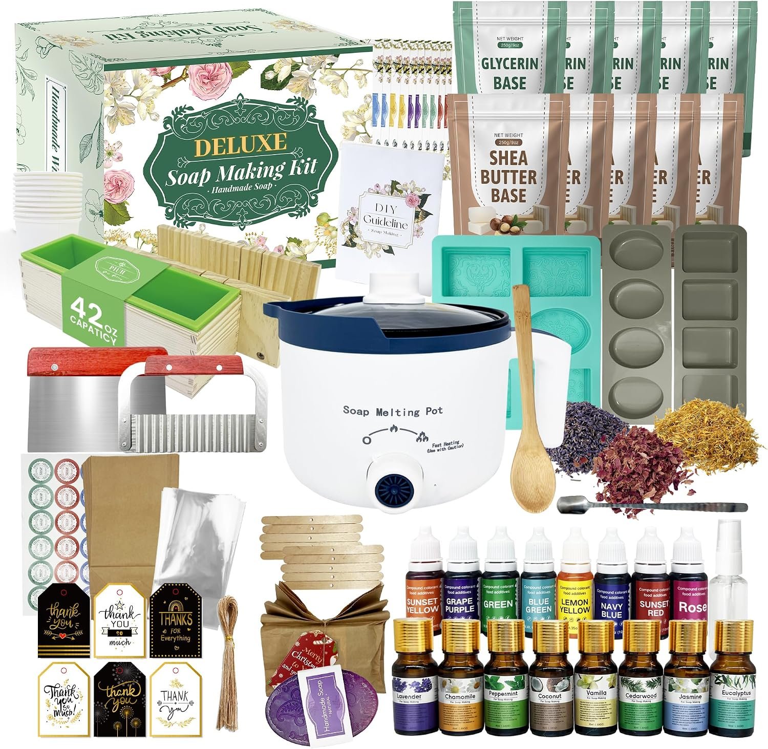 PIUH Deluxe Sopa Making Kit with Soap Supplies for Adults DIY Soaps Maker