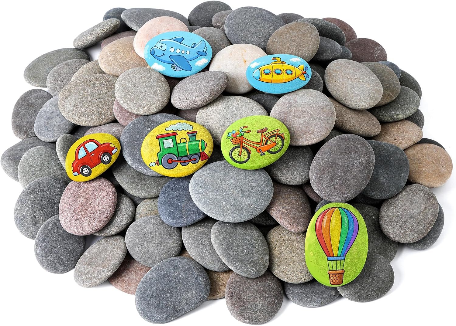 36 PCS Large 2.05-3.25″ Smooth Natural River Rocks for Painting, Flat Painting Rocks & Craft Stones for Kindness Rocks, School Art Projects & DIY Crafts