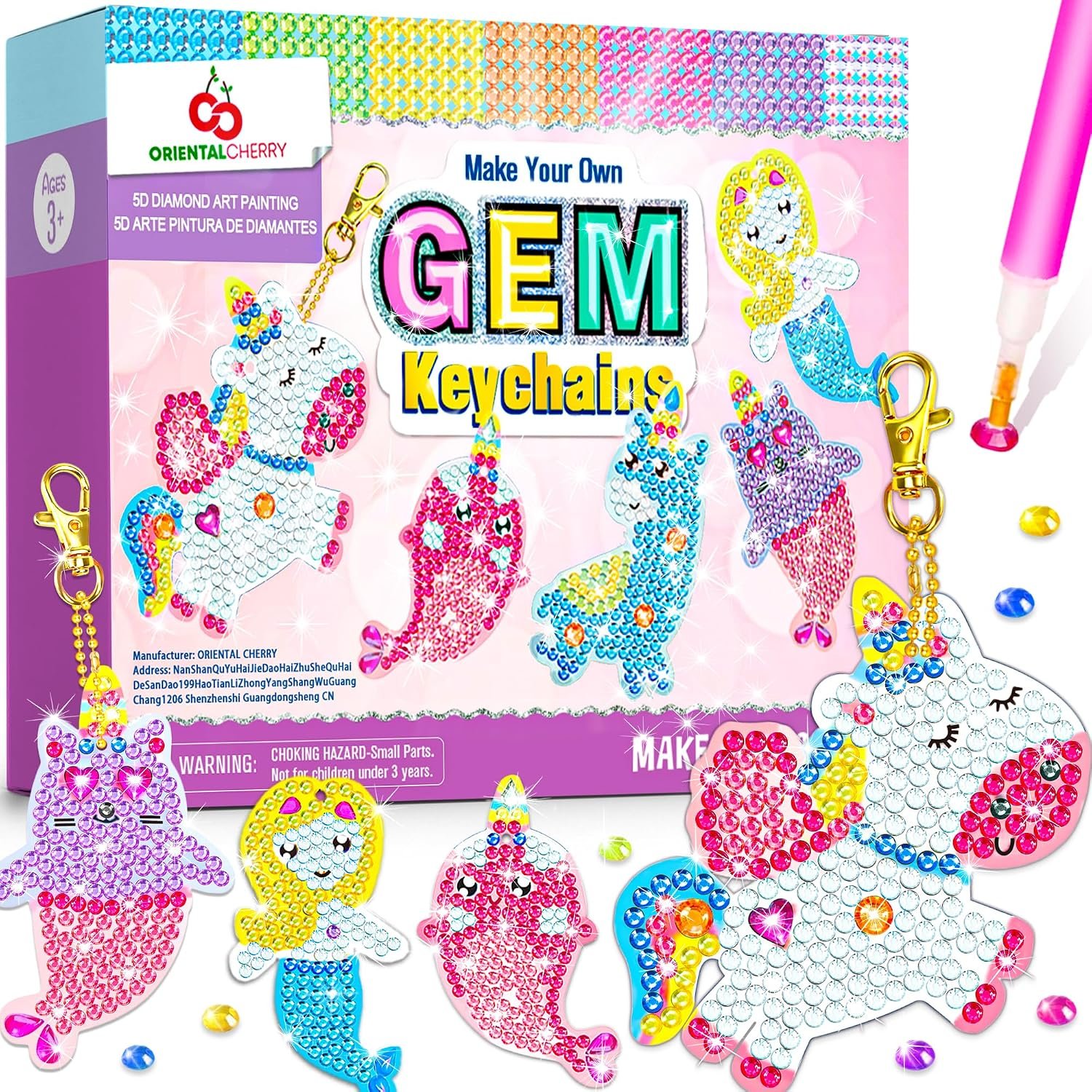 Arts and Crafts for Kids Ages 8-12 – Make Your Own GEM Keychains for Girls