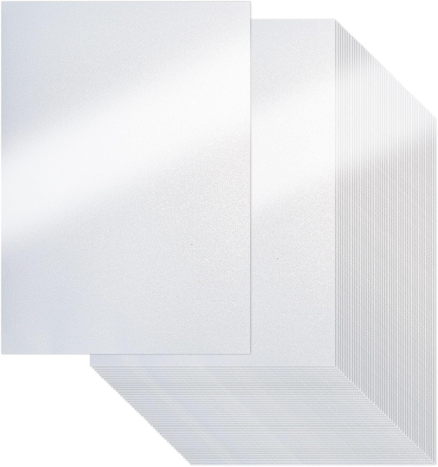120 Sheets White Shimmer Cardstock Paper 92Ib Pearlescent Paper 8.5x11IN