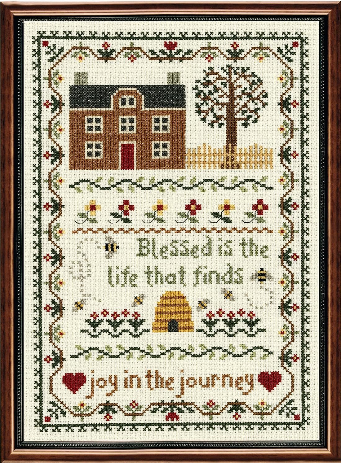 Janlynn 50222 Counted Cross Stitch Kit 7.75″X11.25″, Joy in The Journey (14 Count), Blue