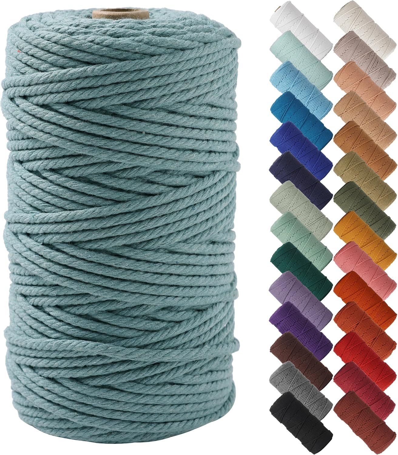 NOANTA Eucalyptus Macrame Cord 4mm x 109yards, Cotton Rope Macrame Yarn