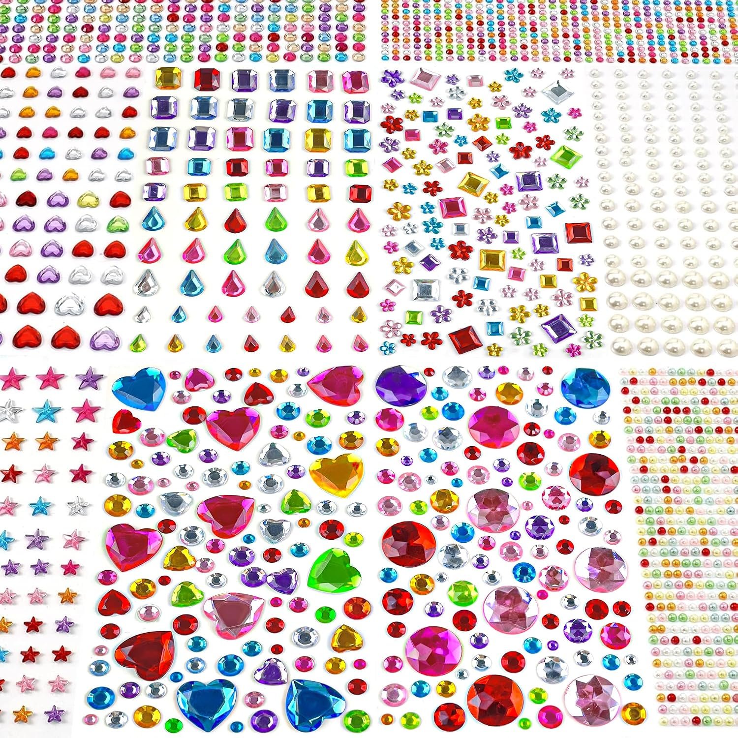 Stocking Stuffers,3528PCS Gem Stickers,Scrapbook Supplies Rhinestones Craft