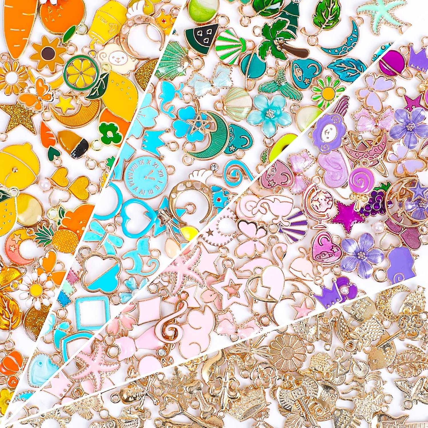 SANNIX 200Pcs Charms for Jewelry Making Bracelet Necklace Earring